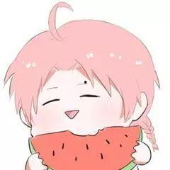 q版头像吃瓜,趣味横生演绎夏日炎炎